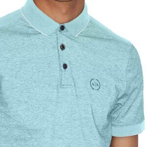 ARMANI EXCHANGE Men's Accent 'Circle Logo' Polo Shirt, Size: Medium, BRAND NEW!